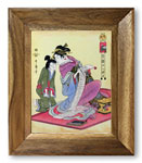 Hour of the Dog Japanese Woman and Servant Woodblock Print Repro