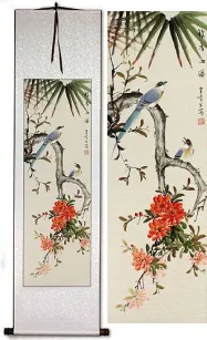 Overflowing with Autumn Fragrance<br>Bird and Flower Wall Scroll