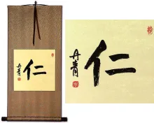 Benevolence / Mercy<br>Asian Character Scroll