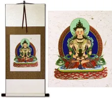 Buddha Deity Print Wall Scroll