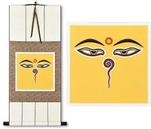 Eyes of Buddha Print<br>Wall Scroll