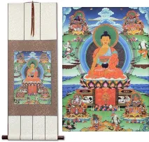 Buddhist Altar Print Wall Scroll