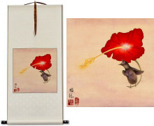 Bird and Flower WallScroll
