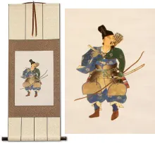 The Noble Archer Warrior<br>Japanese Woodblock Print Repro<br>Wall Scroll
