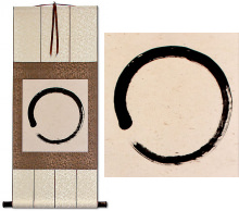 Enso<br>Buddhist Circle Calligraphy<br>Wall Scroll