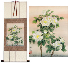 White Flower WallScroll