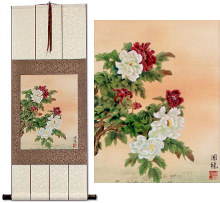 Peony Flowers WallScroll