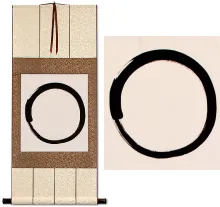 Enso<br>Buddhist Circle Calligraphy<br>Wall Scroll
