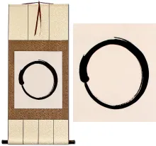 Enso<br>Buddhist Circle Writing<br>Deluxe Wall Scroll