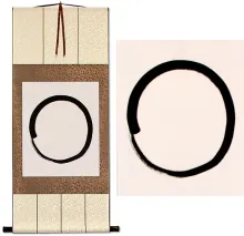 Enso<br>Buddhist Circle Calligraphy<br>Deluxe Wall Scroll