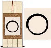Enso<br>Buddhist Circle Symbol<br>Wall Scroll