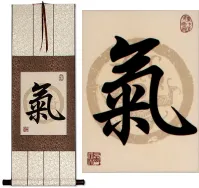 Spiritual Energy in Oriental and Japanese Kanji<br>Print Scroll