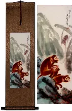Monkey - Chinese Wall Scroll