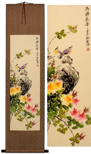 Scent of Flowers and Bird Song WallScroll