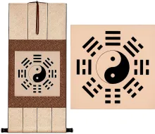 Ba Gua / Yin Yang Symbol Asian Scroll