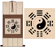 Ba Gua / Yin Yang Symbol<br>Asian Scroll