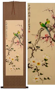 Gorgeous Color of Magnolia<br>Asian Birds and Flowers Scroll