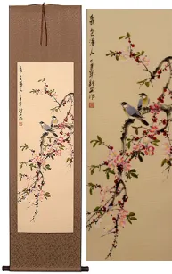 Spring Colors<br>Asian Birds and Flowers Scroll