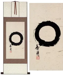 Authentic Japanese Enso Character Wall Scroll