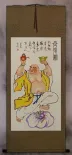 Happy Longtime Buddha - Asian Art Scroll