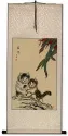 Asian Kittens - Chinese Art Wall Scroll