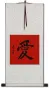 LOVE - Chinese / Japanese Kanji Calligraphy Wall Scroll
