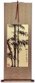 Asian Bamboo on Copper Brocade Wall Scroll