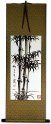 Black Ink Asian Bamboo Wall Scroll