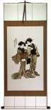 Beauties of the East - Japanese Woodblock Print Repro - Very Large Wall Scroll