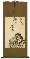 Endless Happiness Kittens Wall Scroll