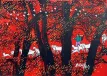 Grazing Sheep in the Grove Chinese Folk Art Painting