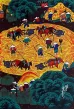 Husking Rice<br>Chinese Peasant Folk Art Painting