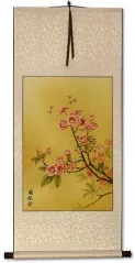 Bees & Flowers Wall Scroll