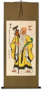 The God of Longevity - Chinese Scroll