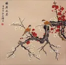 Sparrows and Plum Blossoms Welcome the Spring<br>Chinese Painting