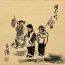 Lantern Festival Life in Old Beijing Folk Art Painting