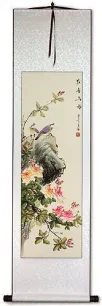 Fresh Breeze, Drifting Far - Bird & Flower Chinese Scroll