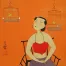 Woman and Bird Cages<br>Chinese Modern Art Painting