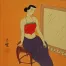 Lady in Waiting<br> Modern Art Painting
