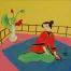 Lady in Waiting Asian Modern Art Painting