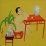 Hanging Out in the Nude<br>Chinese Modern Art Painting