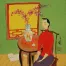Woman and Cat Chinese Modern Painting Painting