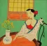 Lady in Waiting<br>Modern Asian Art Painting