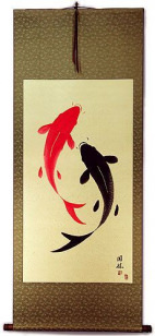 Yin Yang Fish - Huge-Size Wall Scroll