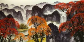 Huge Li River Landscape Painting