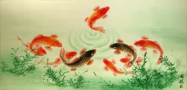 Asian Koi Fish Extra-Large Painting