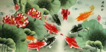 Large Koi Fish Asian Art