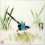 Chinese Bird and Bamboo Grass Painting