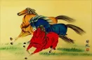 Abstract Galloping Horses<br> Watercolor Painting