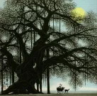 Flute-Playing Herdsman Under Banyan Tree Landscape Painting